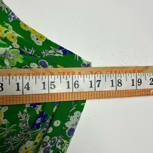 Rebecca Taylor 100% Silk Tropical Halter Mid Dress old money classic Sz 0 - Picture 10 of 12